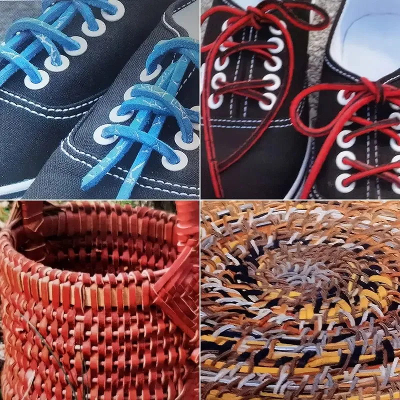 3MM Flat Genuine Leather Cord | Natural Leather Lacing | Strip Cord Braiding String For Jewelry Making Braided Bracelets Necklaces Handbags