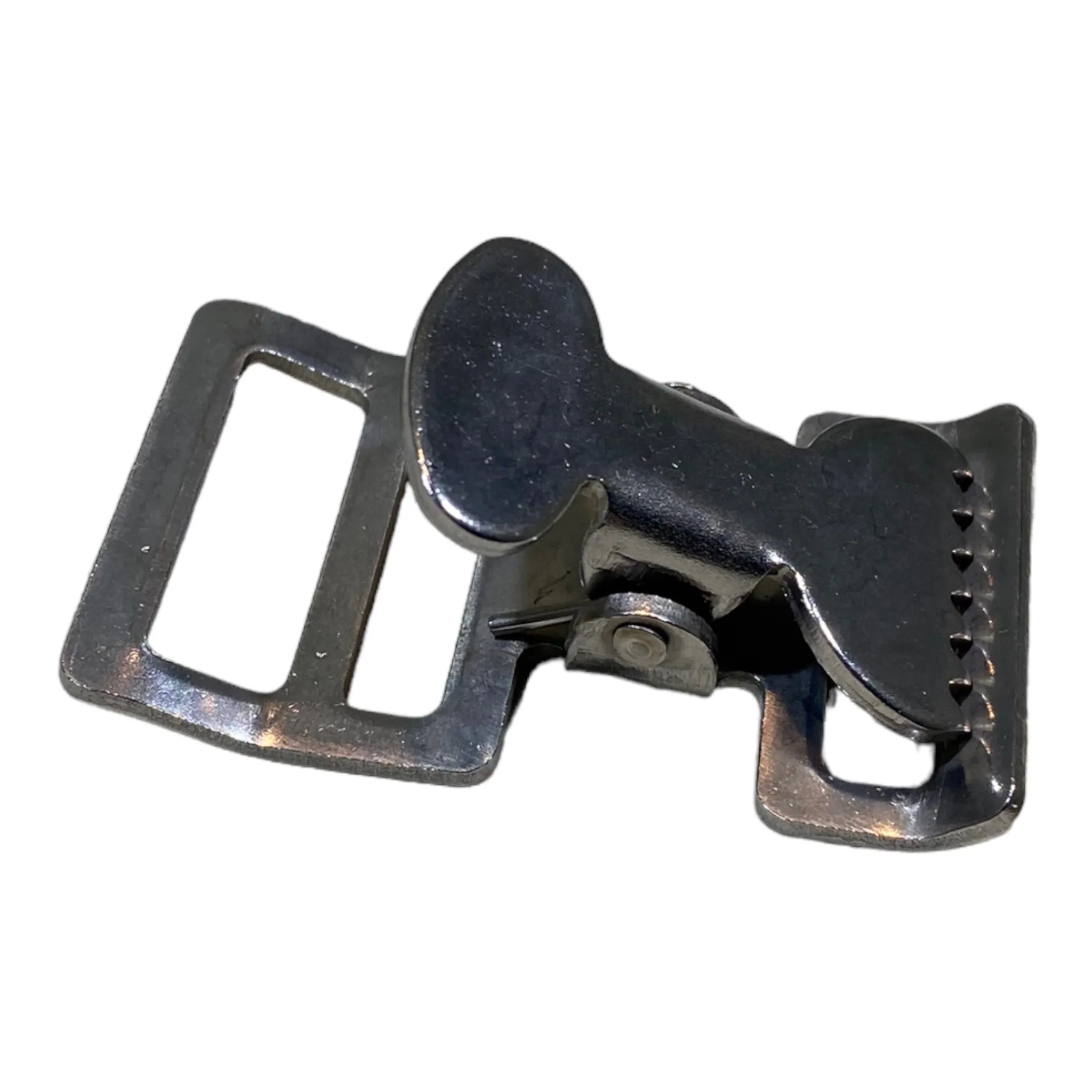 Alligator Buckle Tourniquet Spring Action Buckle 1" Nickel Plated Clamp | 1TBN
