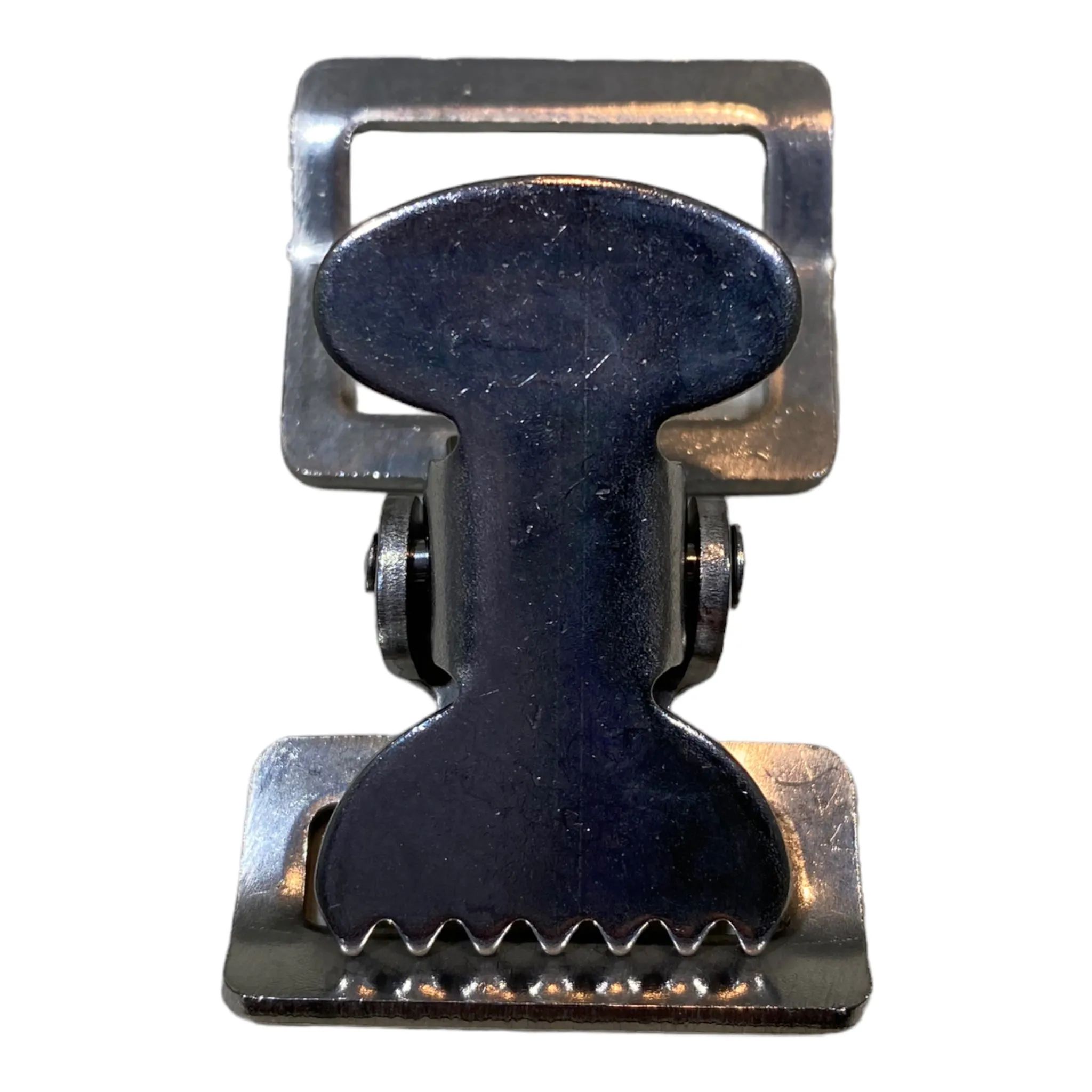 Alligator Buckle Tourniquet Spring Action Buckle 1" Nickel Plated Clamp | 1TBN