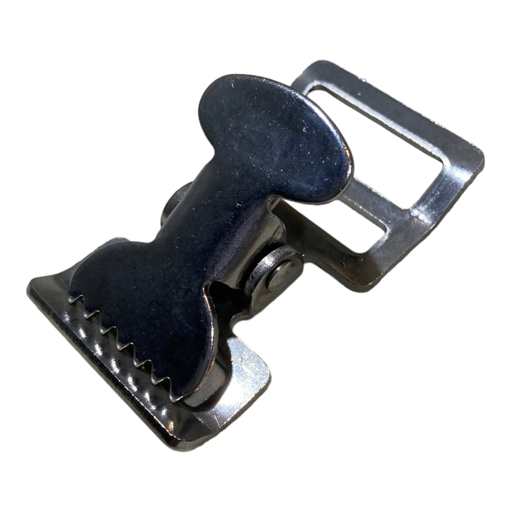 Alligator Buckle Tourniquet Spring Action Buckle 1" Nickel Plated Clamp | 1TBN