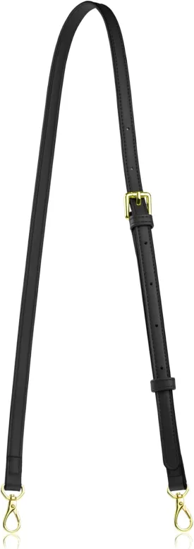 Allzedream Leather Purse Strap Replacement Crossbody Handbag Long Adjustable (Black)
