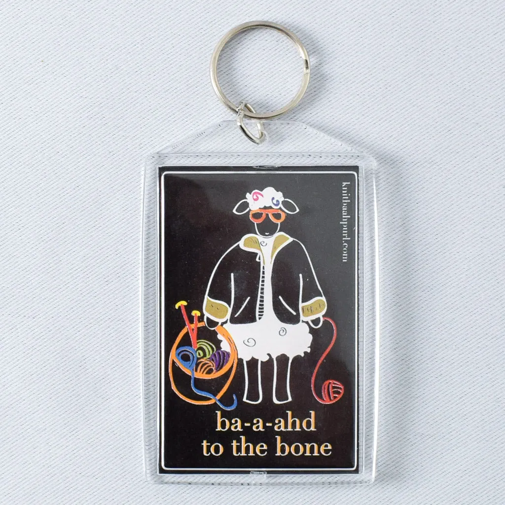 Baaahd to the Bone Key Chain