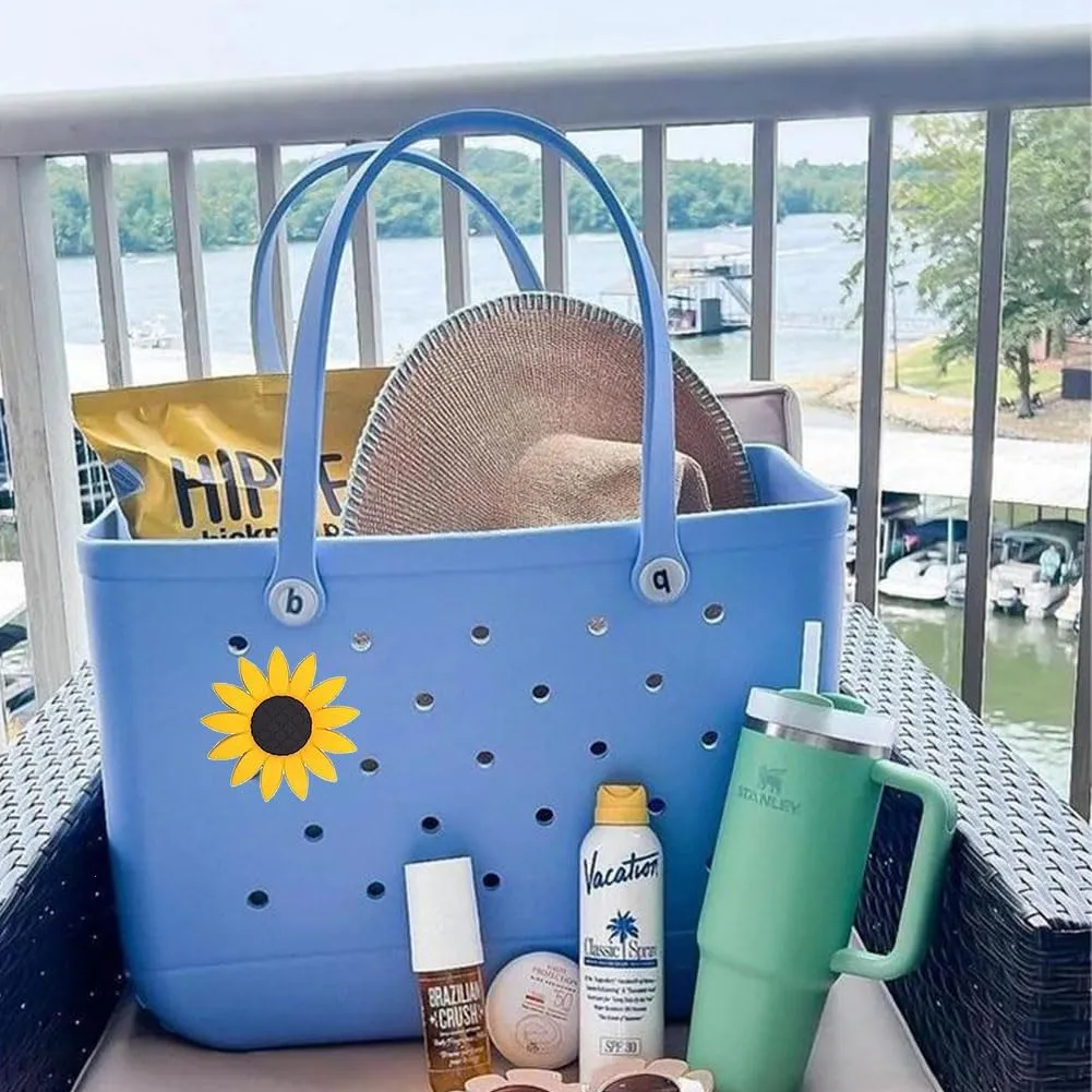Beach Bag Accessories PVC Rubber Inserts Charms for Bogg Bag Totes (Coconut, Shoes,Windmill)