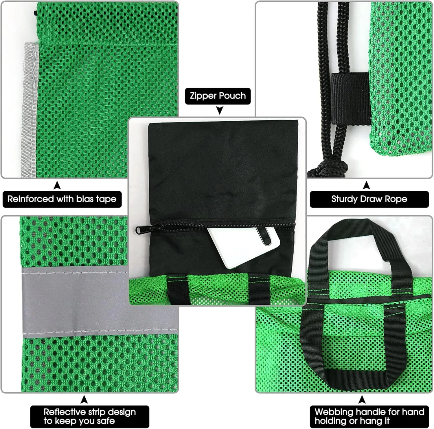 BeeGreen Drawstring Backpack for Men Women Athletic Gym Sports Workout Beach Swim 