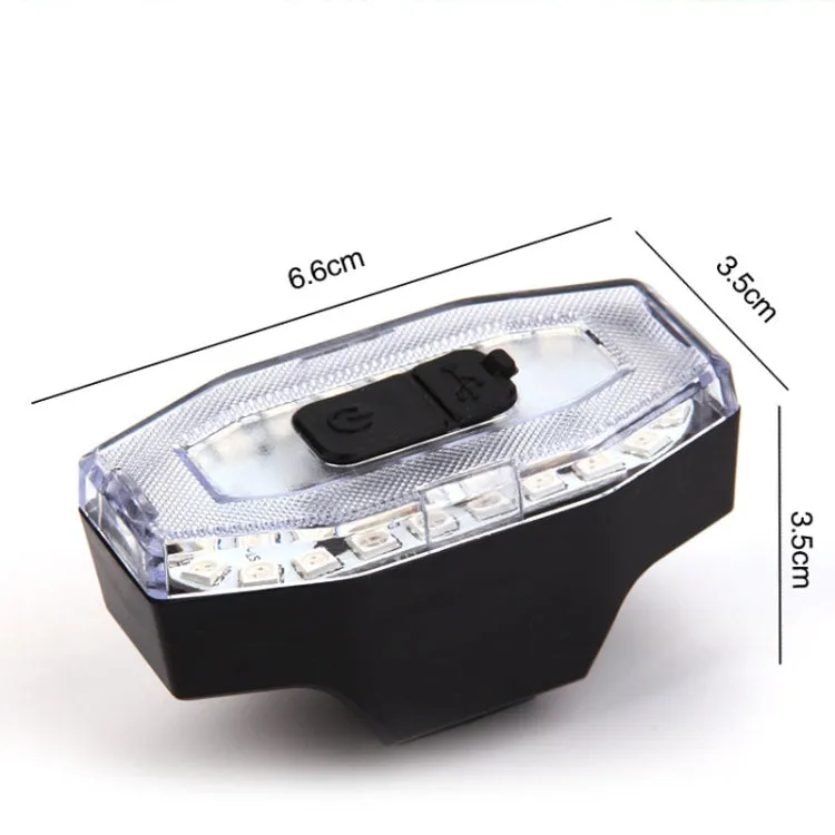 BF-913 Rechargeable 60 Lumen Colorful Light Bicycle Bike Tail Light Helmet Warning Light