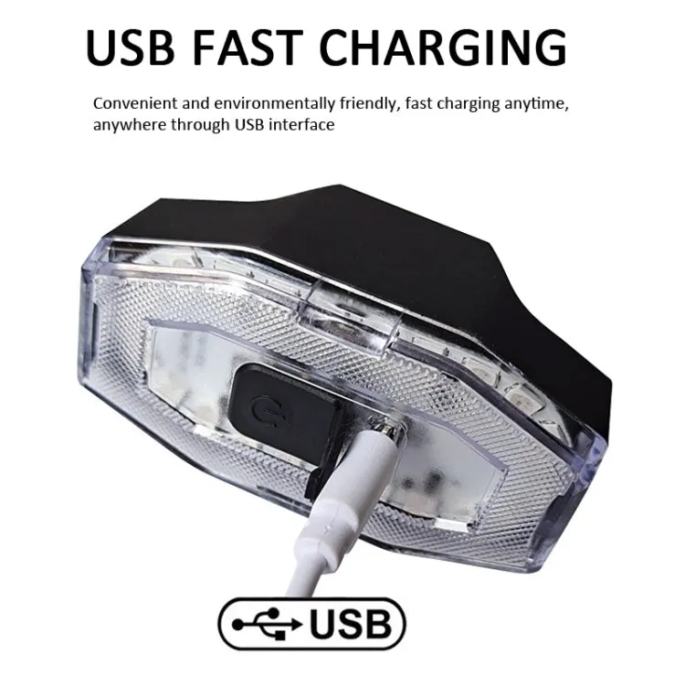 BF-913 Rechargeable 60 Lumen Colorful Light Bicycle Bike Tail Light Helmet Warning Light
