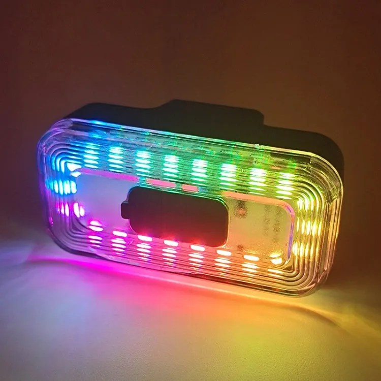 BF-913 Rechargeable 60 Lumen Colorful Light Bicycle Bike Tail Light Helmet Warning Light