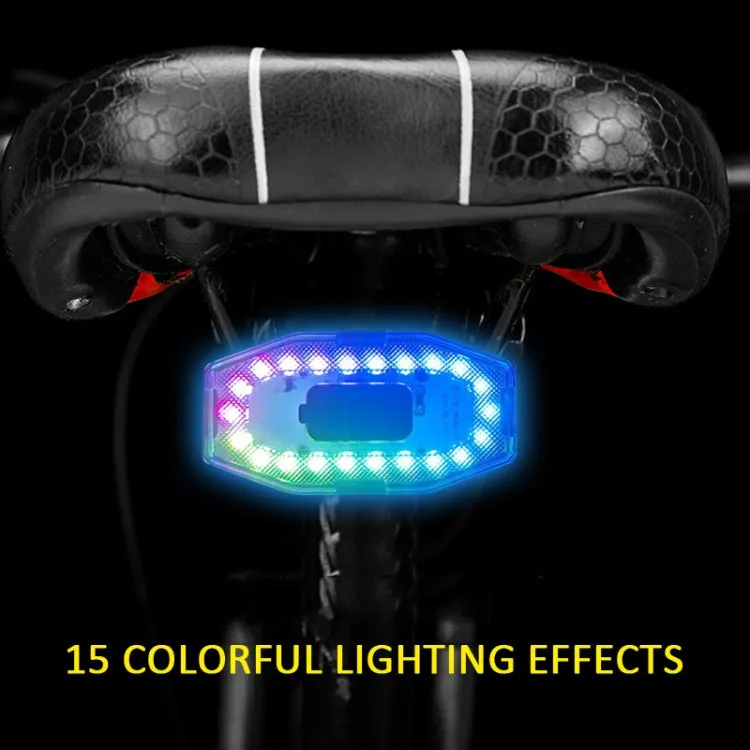 BF-913 Rechargeable 60 Lumen Colorful Light Bicycle Bike Tail Light Helmet Warning Light