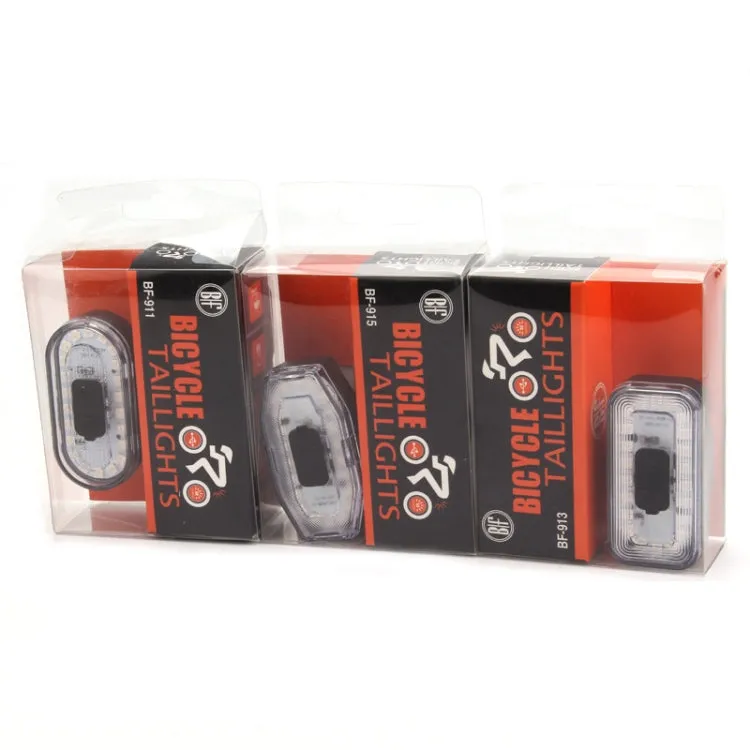 BF-913 Rechargeable 60 Lumen Colorful Light Bicycle Bike Tail Light Helmet Warning Light