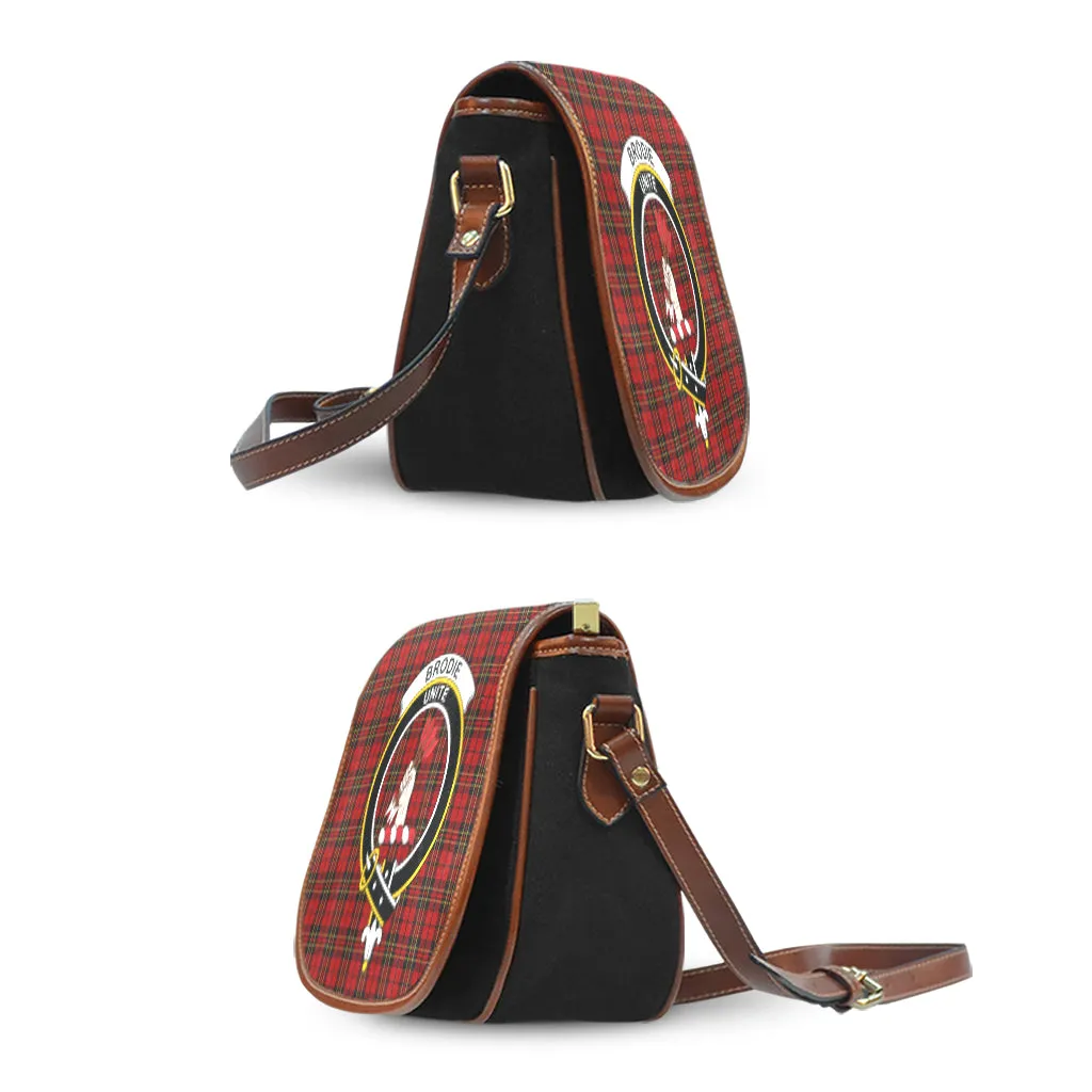 Brodie Tartan Saddle Bag with Family Crest
