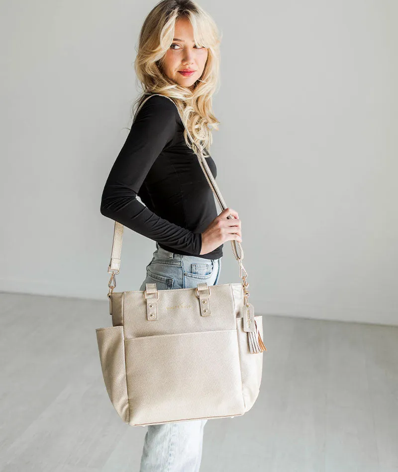 Carina Tote Bag - Gold Sparkle