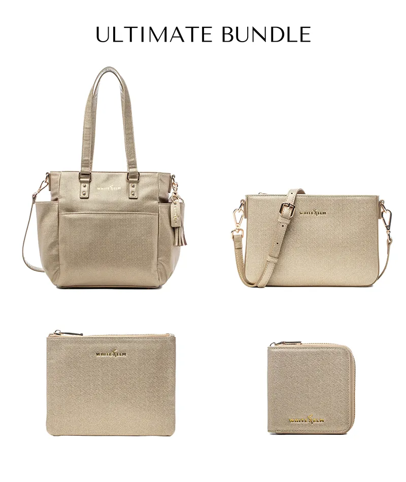 Carina Tote Bag - Gold Sparkle