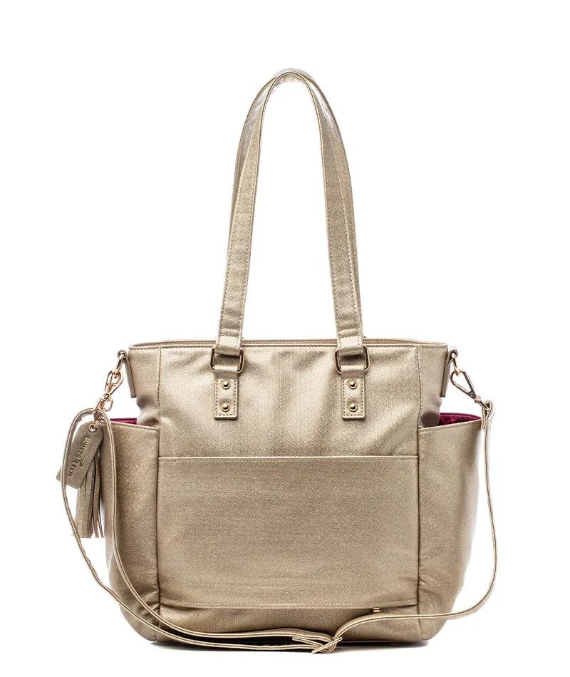 Carina Tote Bag - Gold Sparkle