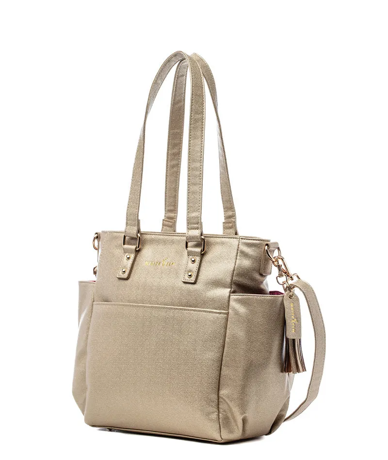 Carina Tote Bag - Gold Sparkle