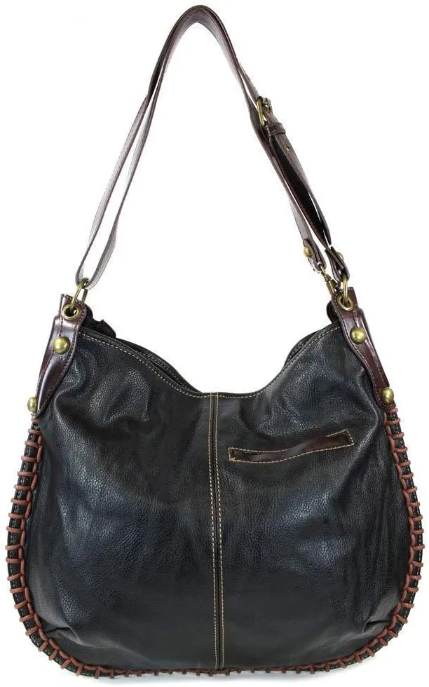 CHALA Handbags Charming Crossbody or Shoulder Convertible Large Chala Purse - BLACK
