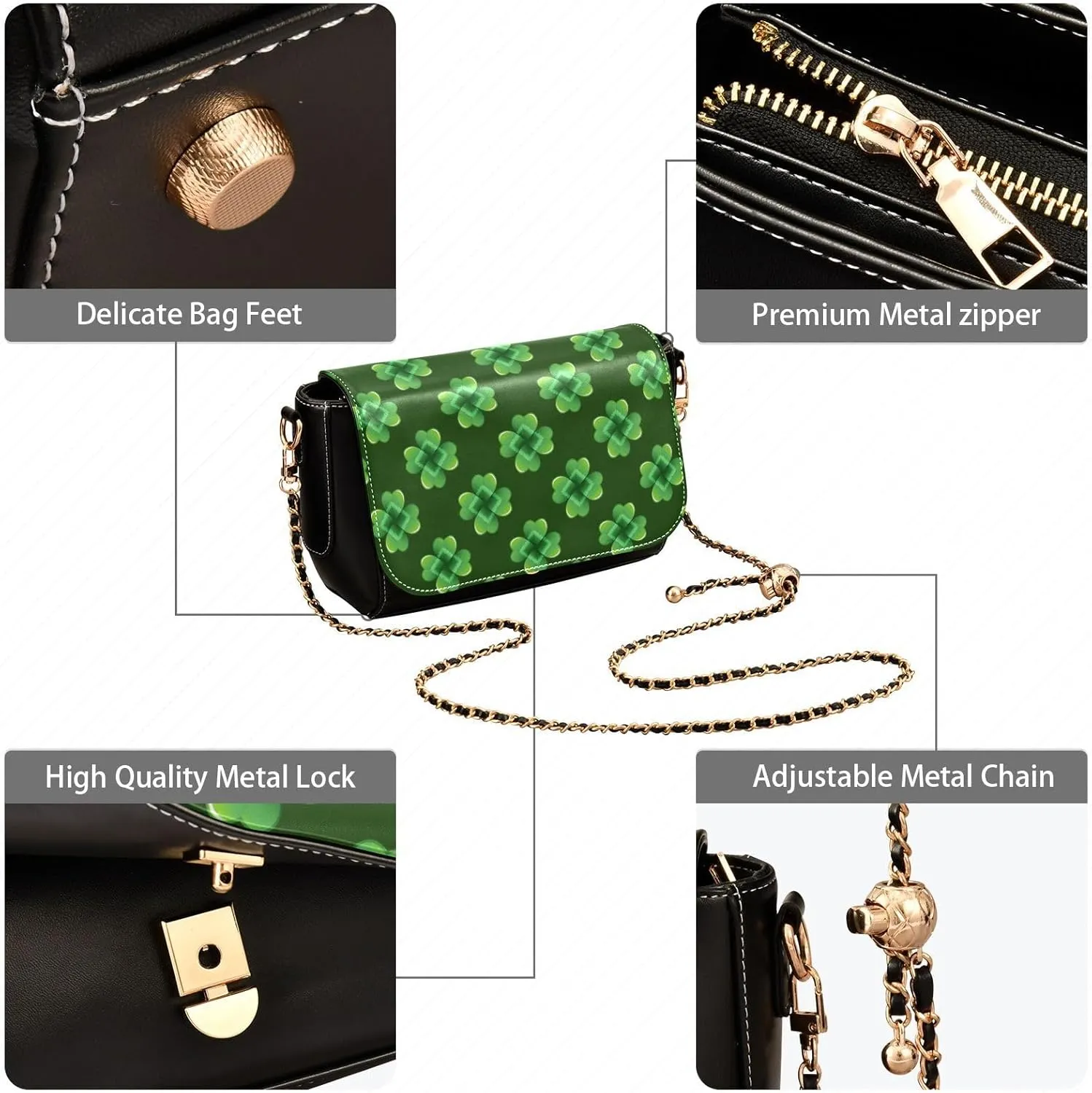 Crossbody Bags for Women Trendy Women's Black Shoulder Bag Small PU Leather Flap Cross Body Bag Handbags