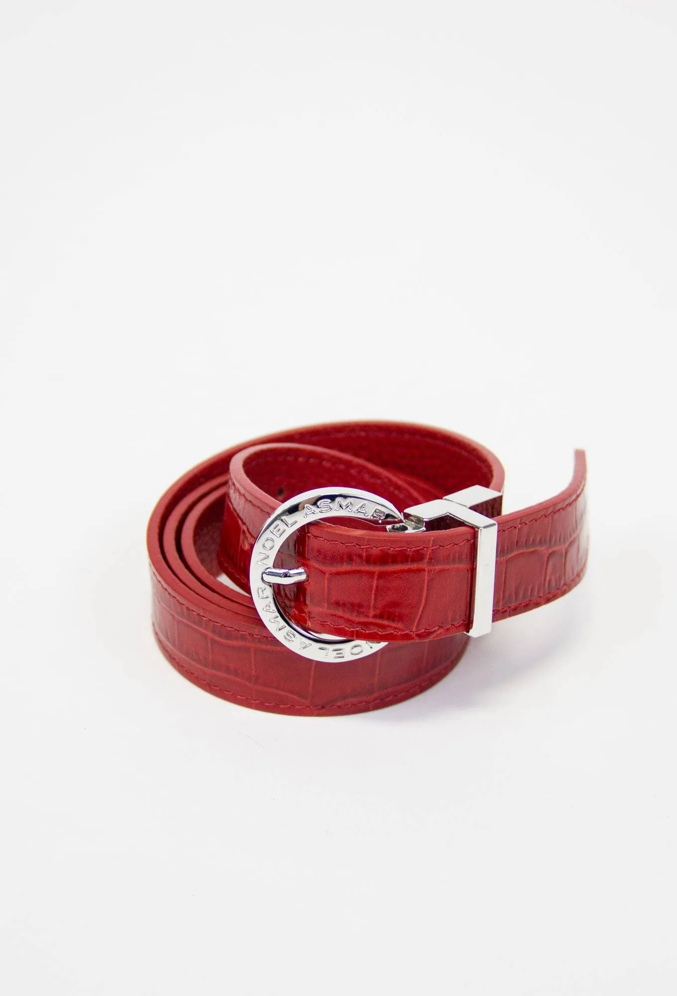 Demi Crocodile Belt (Chrome Accents)