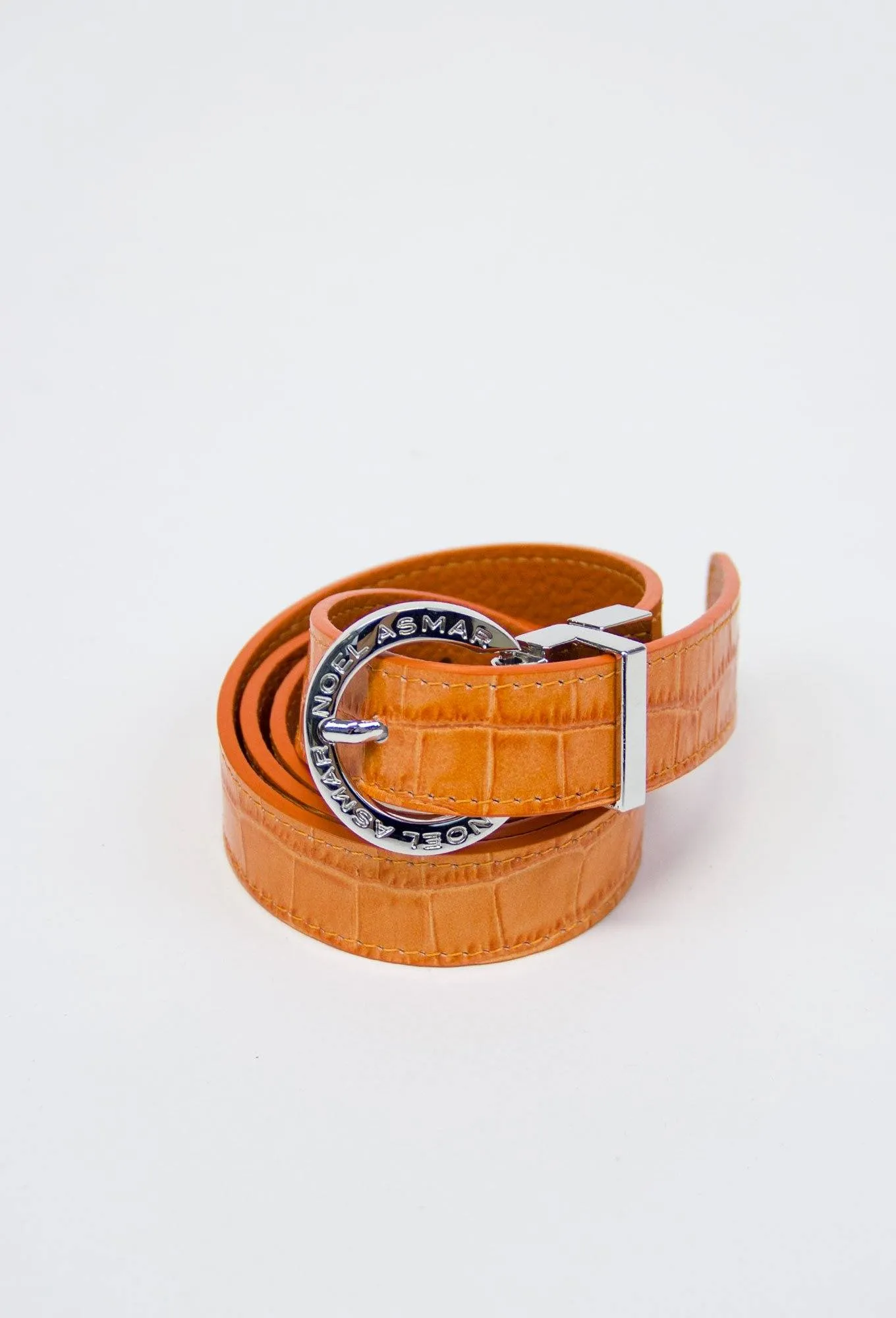 Demi Crocodile Belt (Chrome Accents)