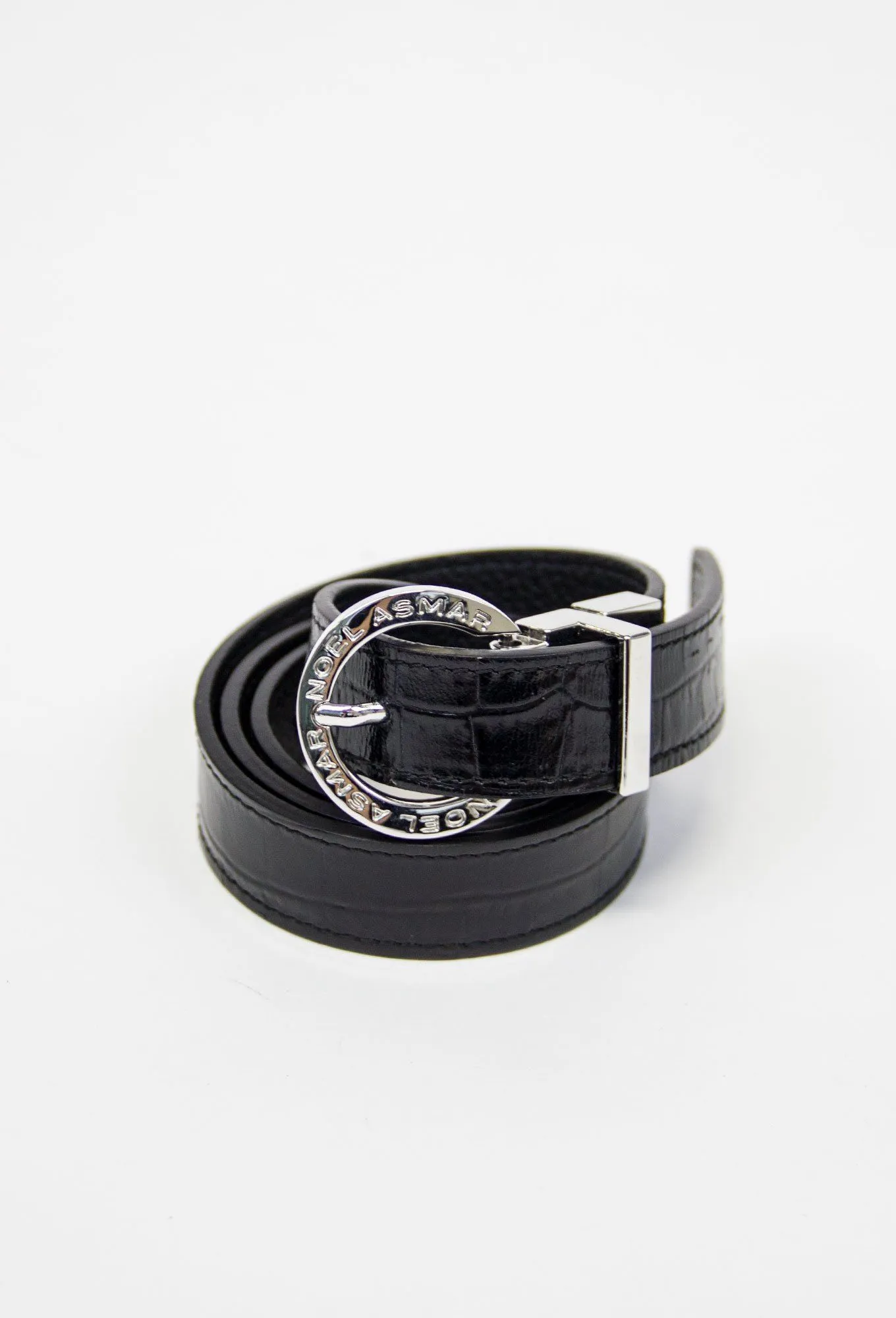 Demi Crocodile Belt (Chrome Accents)