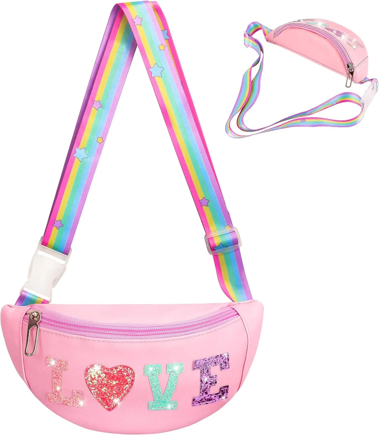 Fanny Pack For Girls Belt Bag Crossbody Bags For Women Birthday Gifts For 4 5 6 7 8 9 10 Year Old Girl Birthday Bags For Kids Teen Girl Stuff Cute Stuff Fanny Pack