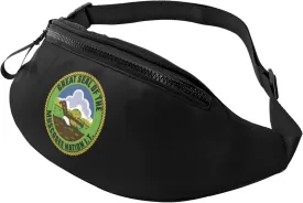 Flag of The Muscogee Creek Nation Crossbody waist bag, casual chest bag