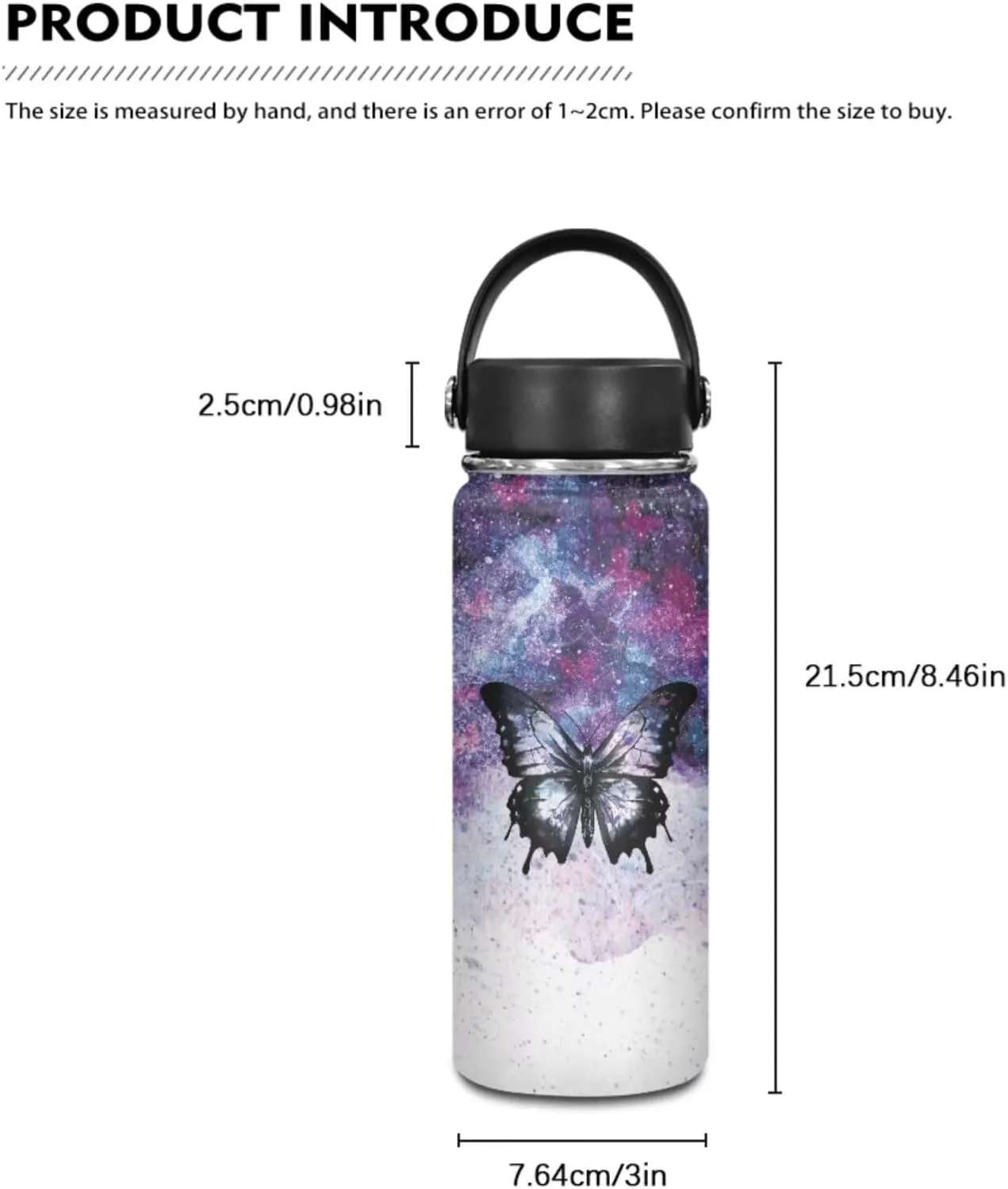 Flashideas Butterfly School Backpack Set 4Pcs with Lunch Box Insulated Water Bottle Water Bottle Holder with Strap Girls Backpacks Ages 6-18 Sports Bookbag Back Pack
