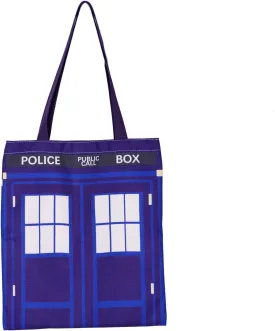 FOTAP D-Who TV Show Inspired Gifts Doctor Tote Bag Police Box Fans Gift Police Box Theme Shoulder Bag TV Show Merch