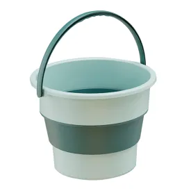 Garage Storage Bucket Portable Outdoor Fishing Folding Bucket Collapsible Plastic Bucket for Camping Cleaning 4.6/10/16.8l Sturdy Leak-Proof Bucket Green M