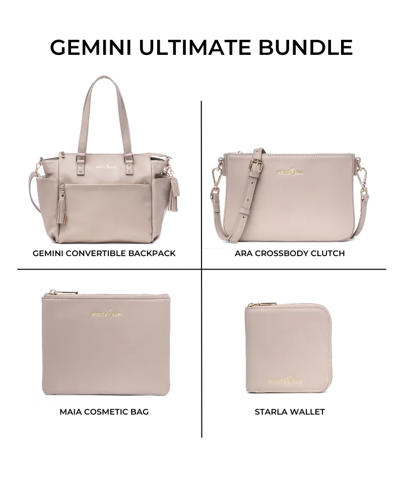 Gemini Convertible Backpack - Taupe