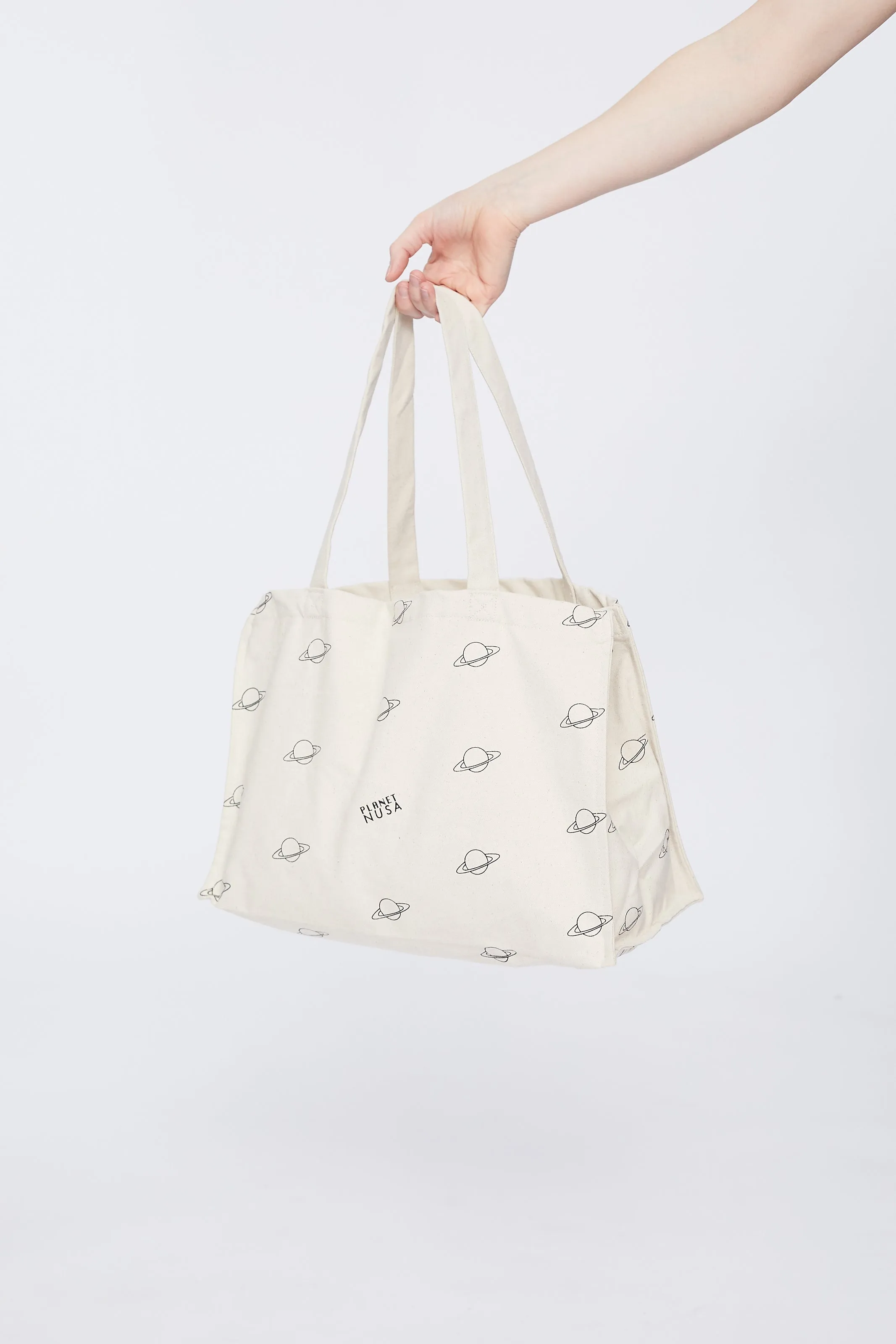 GYM BAG BLACK OUTLINE PLANETS