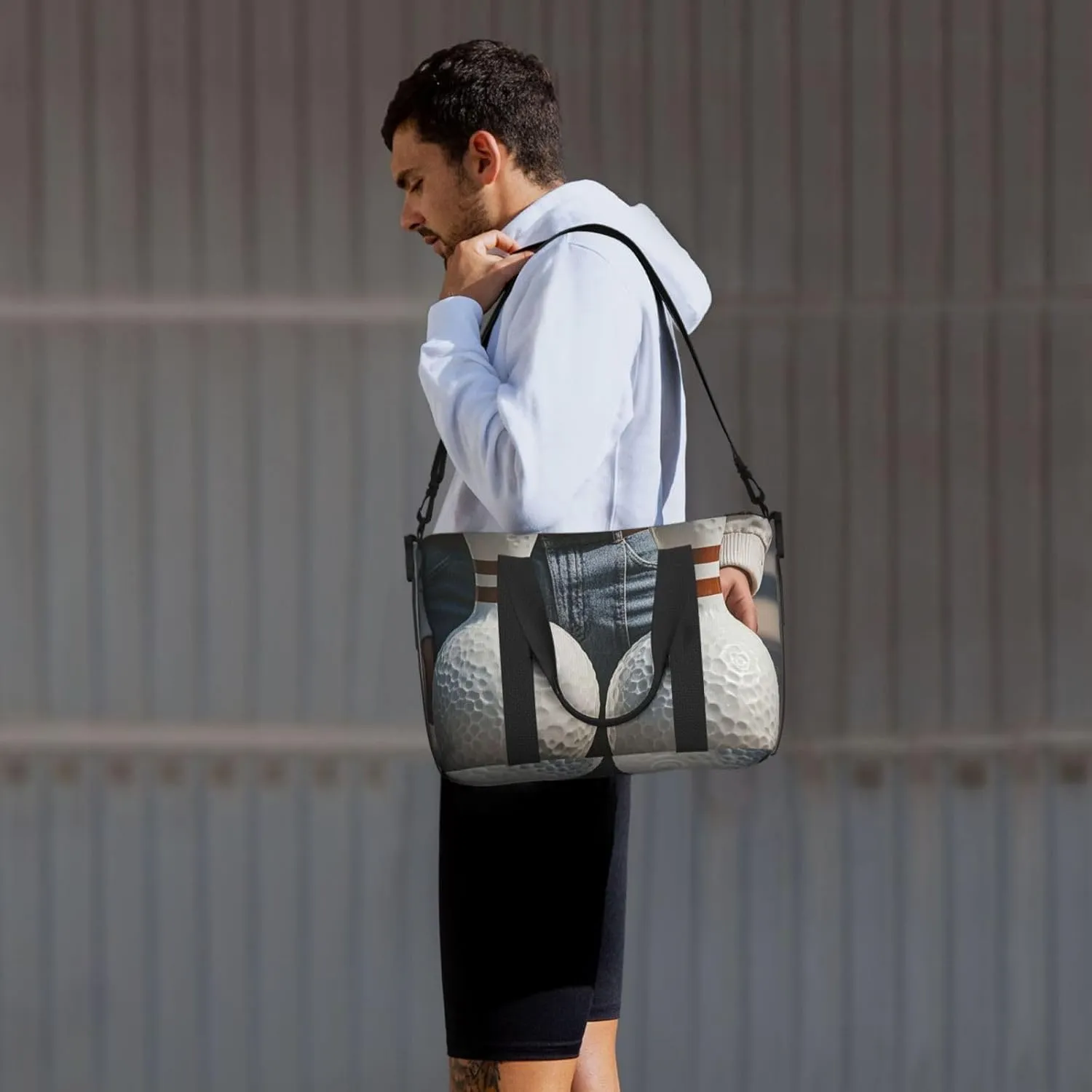 Gym Bag Bowling Balls Duffel Bag for Men Women Travel Overnight Bag with Shoe Compartment Workout Bags