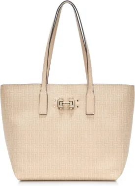 Halston Tara Signature Logo Open Top Tote