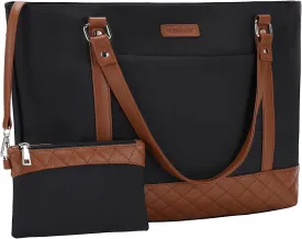 Laptop Tote Bag for Women, 15.6 Inch Computer Shoulder Bag Teacher Work Bag Travel Purse with Small Pouch VONXURY