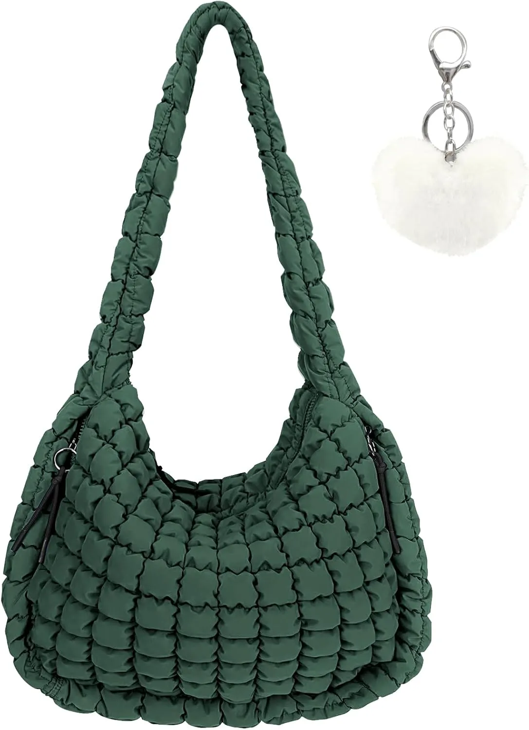 Large Quilted Tote Bag Crossbody Puffer Tote Bags for Women Quilted Hobo Bags Carryall Shoulder Bubble Bag