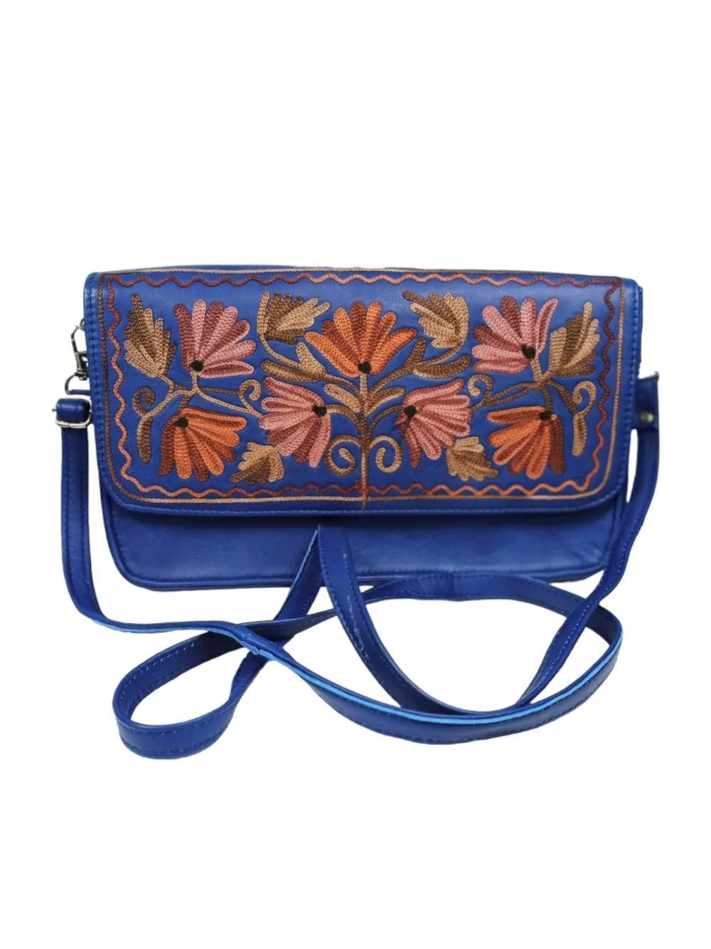 Leather Sling Bag | Aari Hand Clutch | 10"  Big Clutch Leather