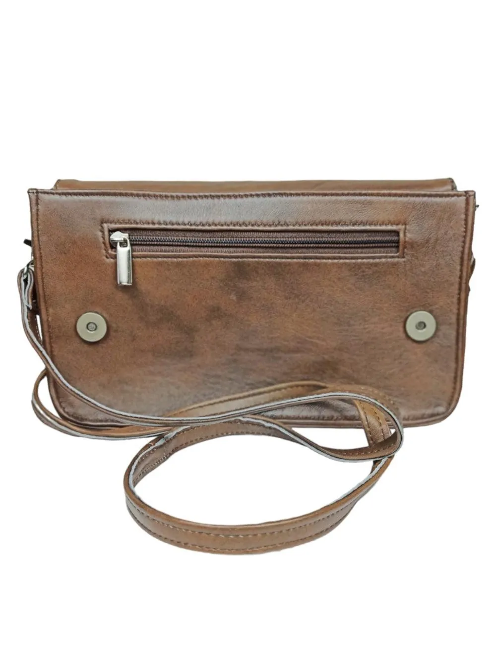 Leather Sling Bag | Aari Hand Clutch | 10"  Big Clutch Leather