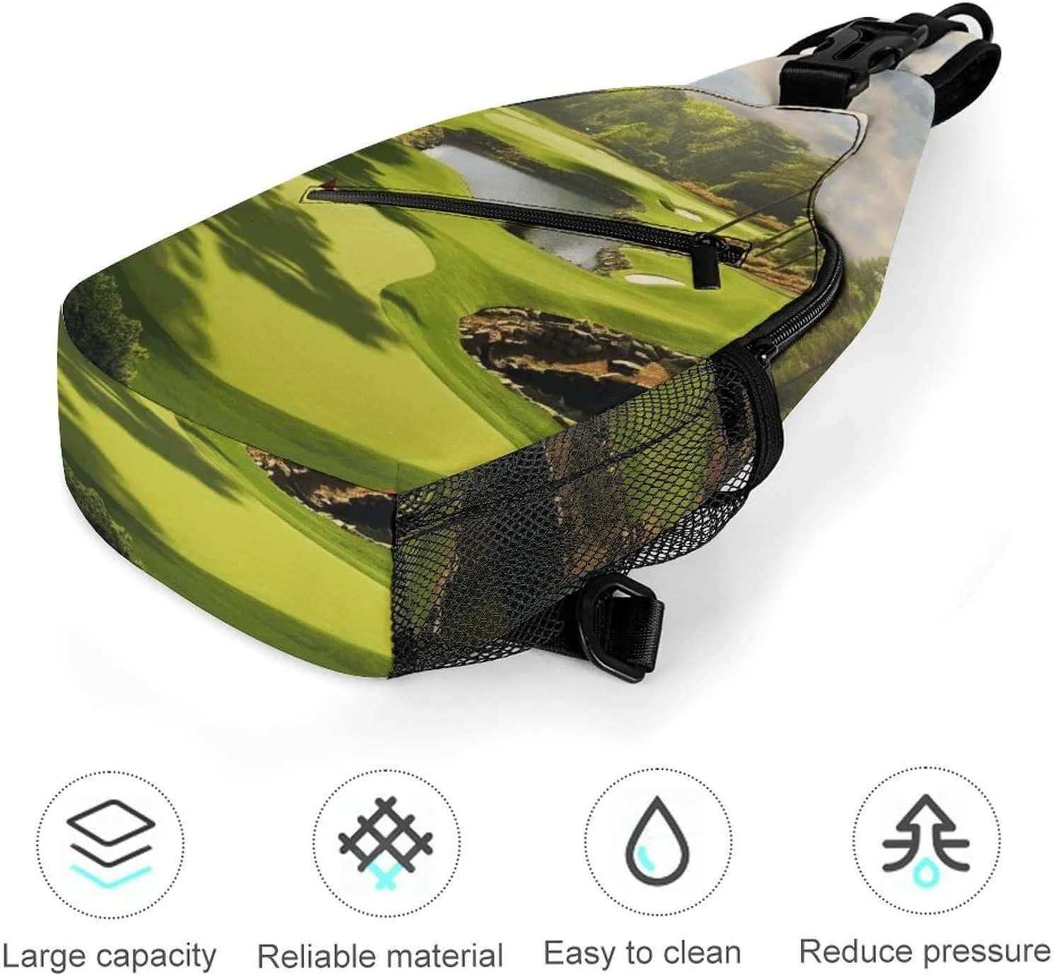 Lightweight Chest Bag Crossbody Bag Golf Court Sling Backpack for Women Men Sports Travel
