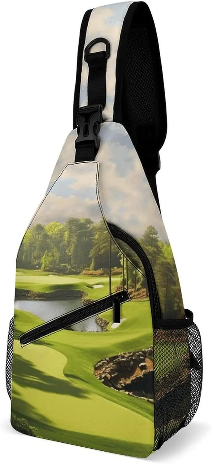 Lightweight Chest Bag Crossbody Bag Golf Court Sling Backpack for Women Men Sports Travel