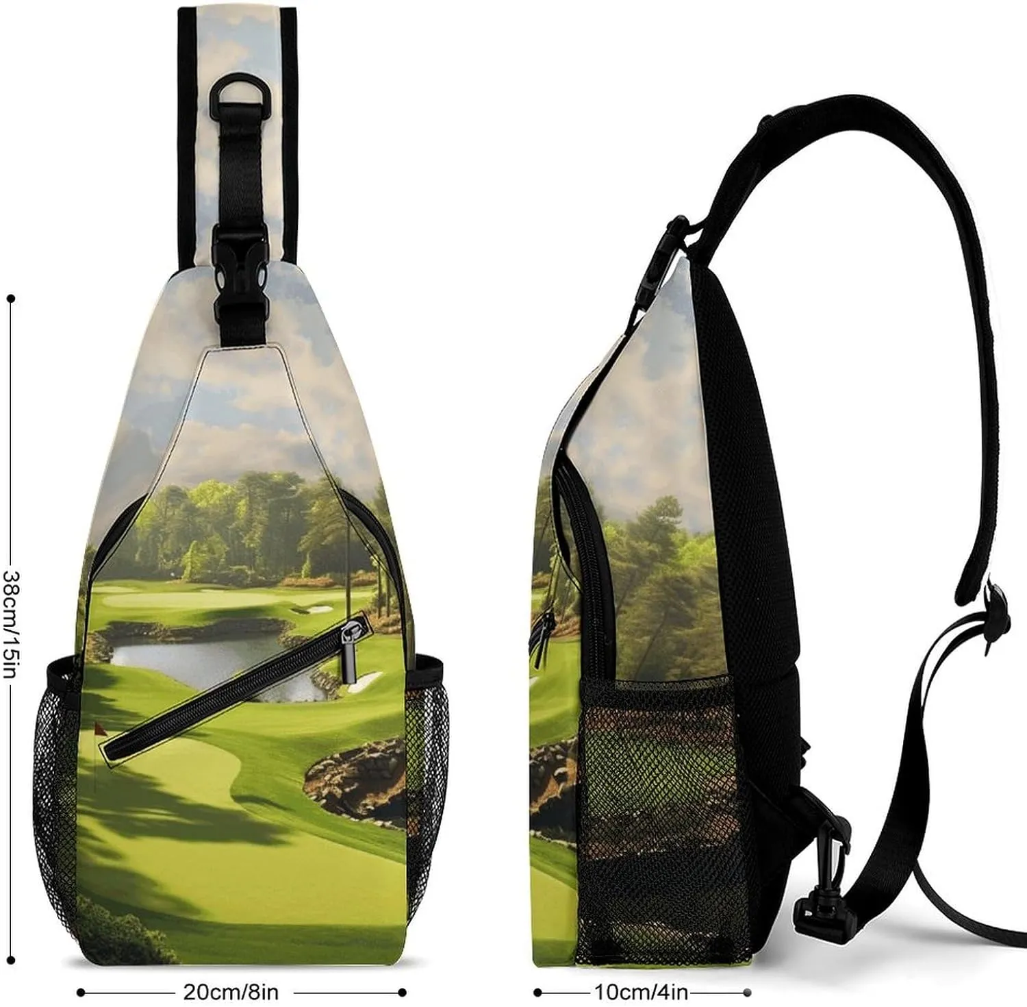 Lightweight Chest Bag Crossbody Bag Golf Court Sling Backpack for Women Men Sports Travel