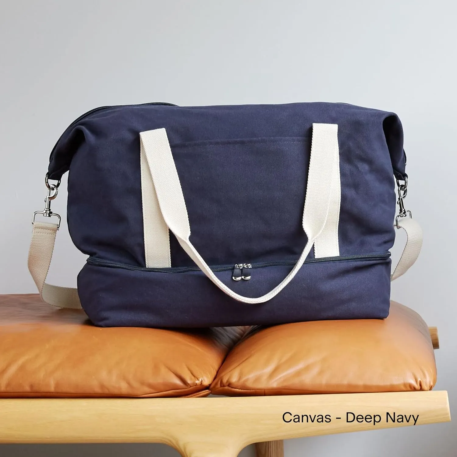 Lo & Sons Original Catalina Deluxe Premium Canvas Duffel Bag  Travel, Gym, Hospital, or Weekender Bag with Shoe Compartment for Men and Women