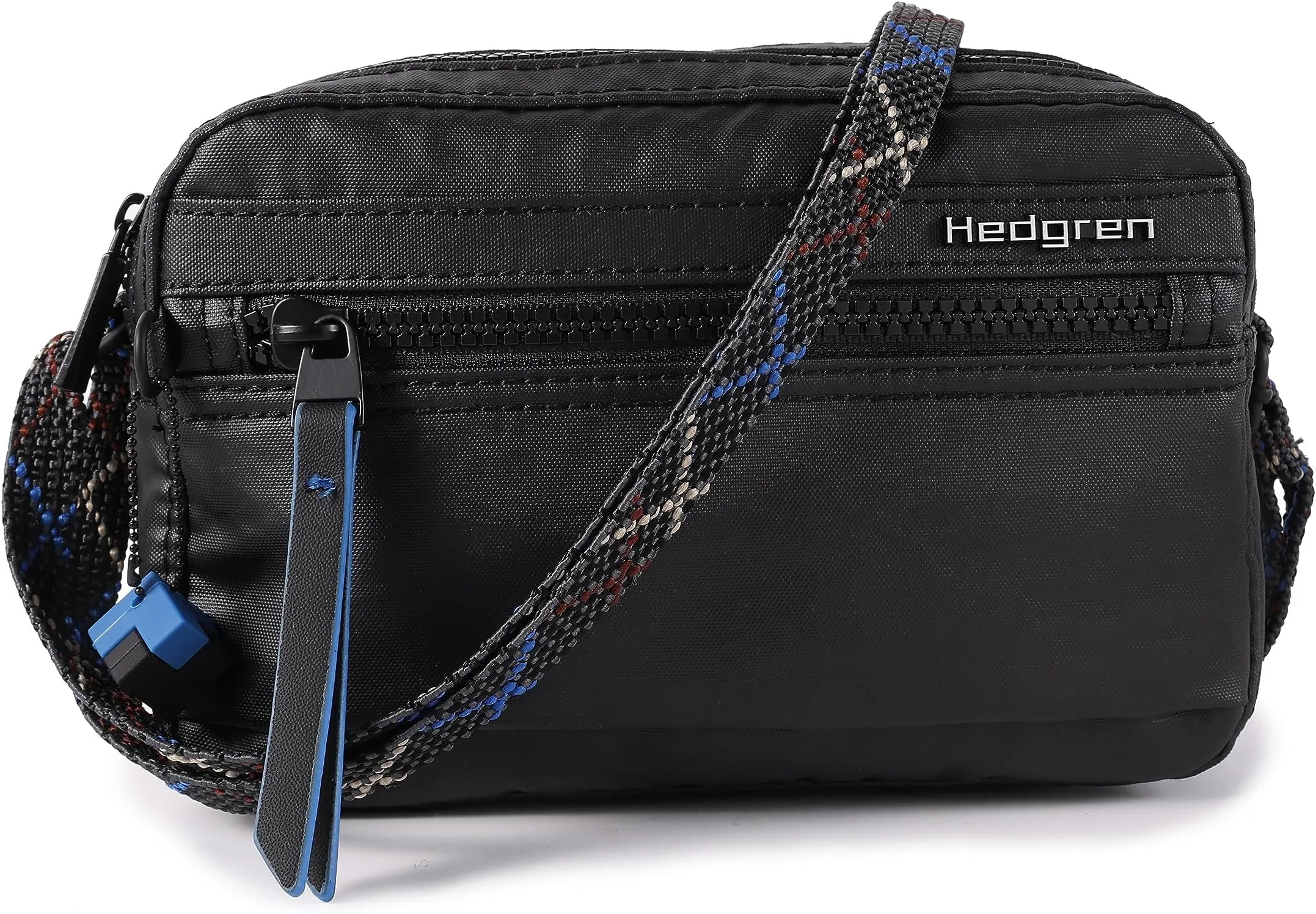 Maia Small Crossover 2 Compartment RFID Hedgren Bag in Creased Black