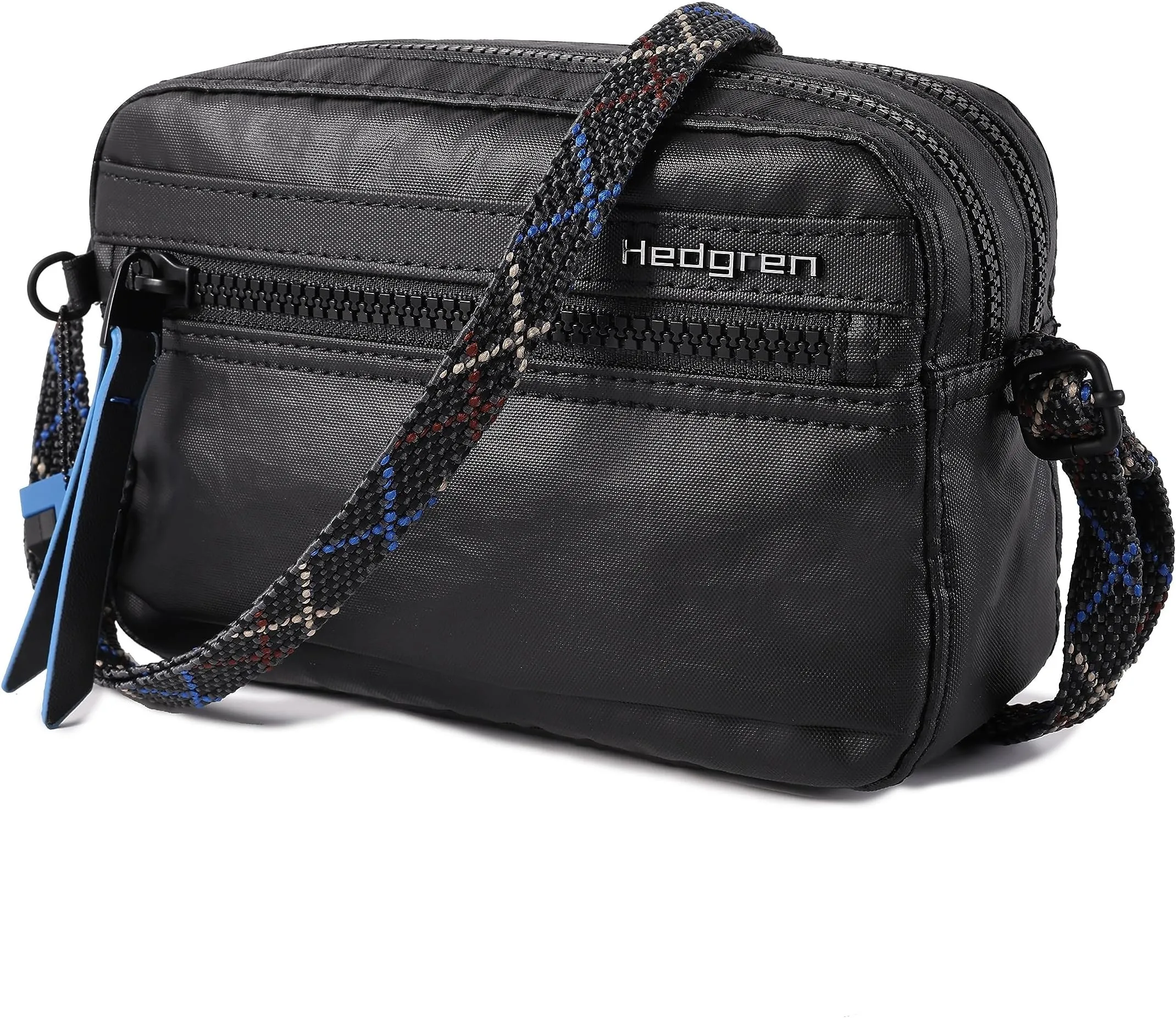 Maia Small Crossover 2 Compartment RFID Hedgren Bag in Creased Black