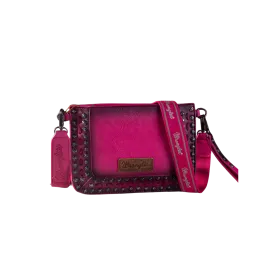 Montana West Women's Wrangler Rivets Studded Wristlet Coral Crossbody