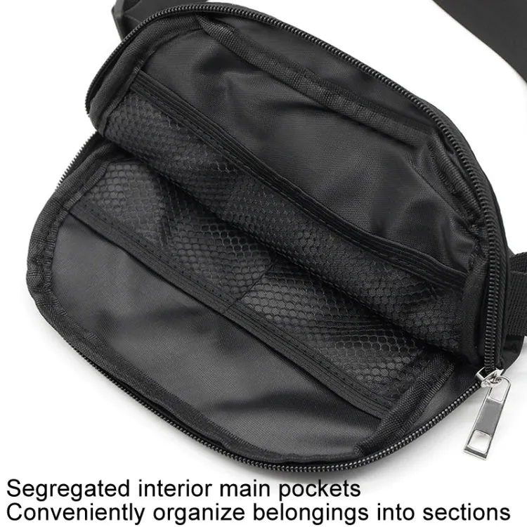 Nylon Waterproof Chest Bag Outdoor Sports Pocket Running Mobile Phone Bag(White)