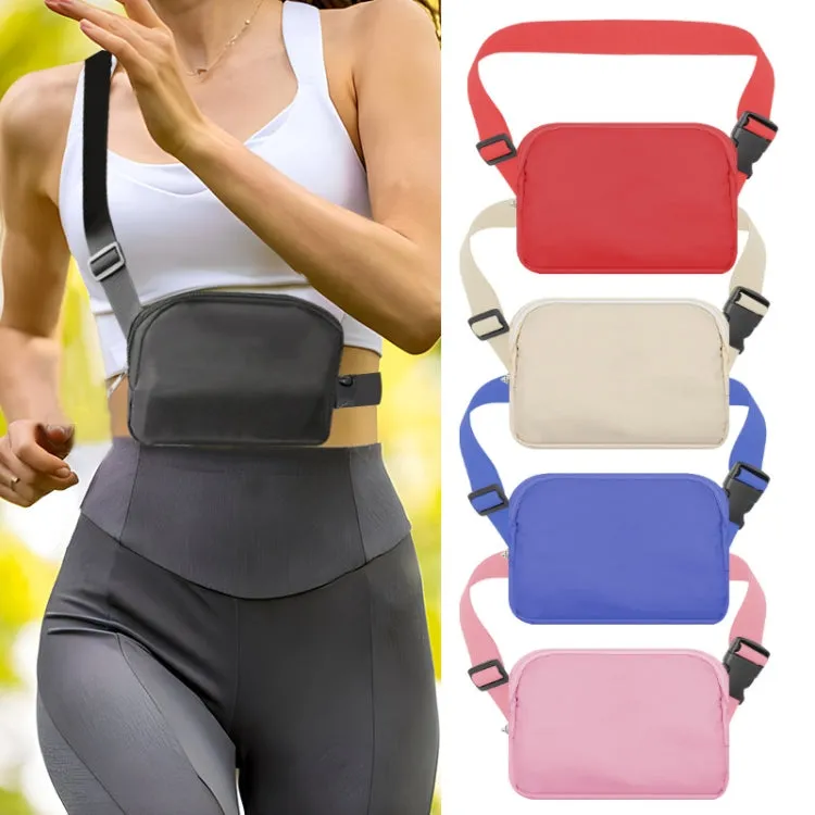 Nylon Waterproof Chest Bag Outdoor Sports Pocket Running Mobile Phone Bag(White)