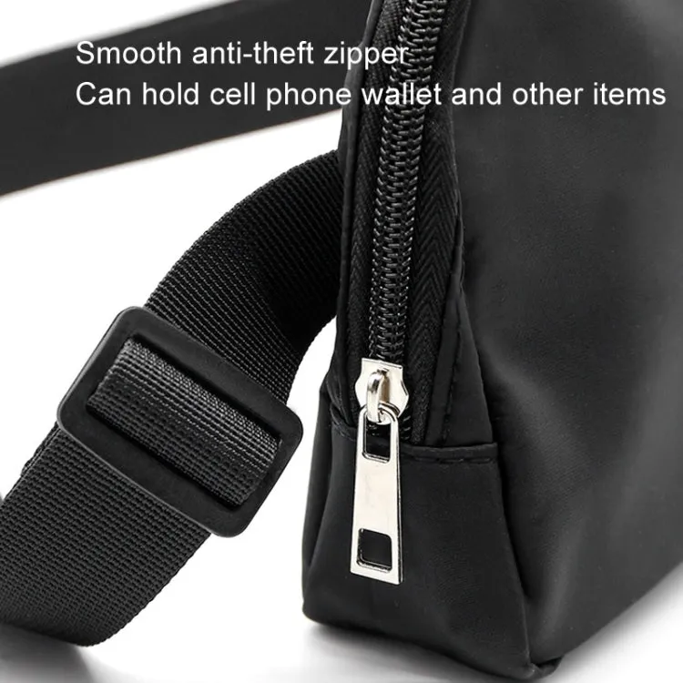 Nylon Waterproof Chest Bag Outdoor Sports Pocket Running Mobile Phone Bag(White)