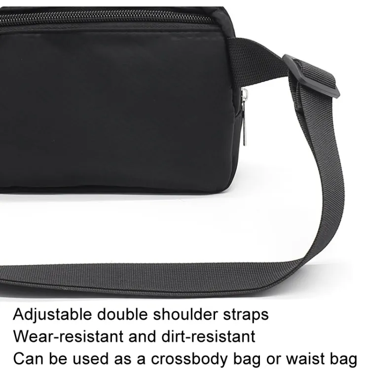 Nylon Waterproof Chest Bag Outdoor Sports Pocket Running Mobile Phone Bag(White)