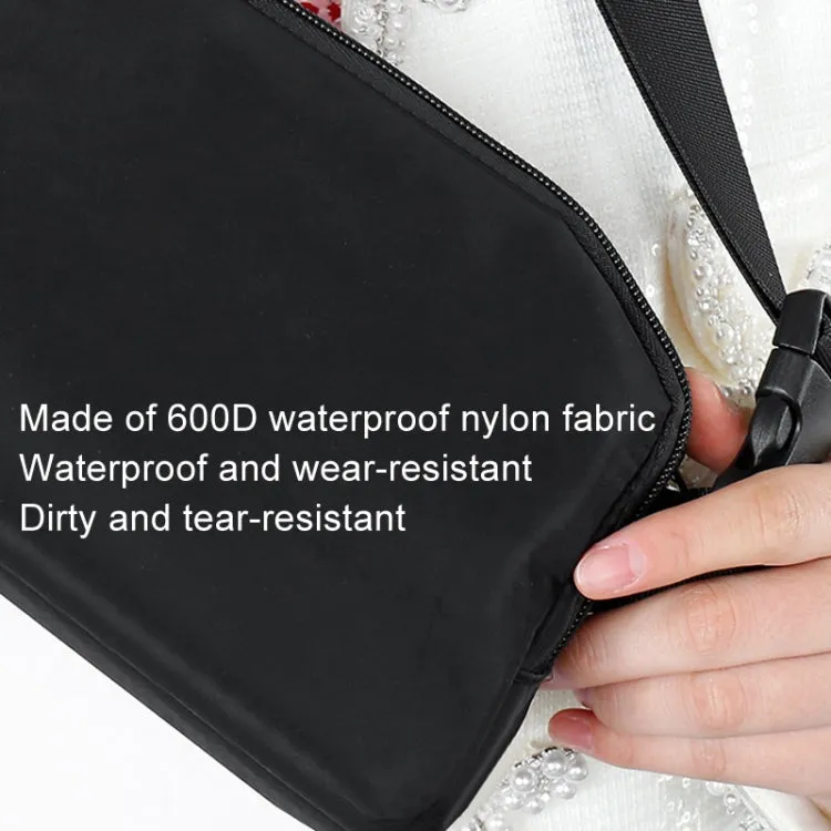 Nylon Waterproof Chest Bag Outdoor Sports Pocket Running Mobile Phone Bag(White)