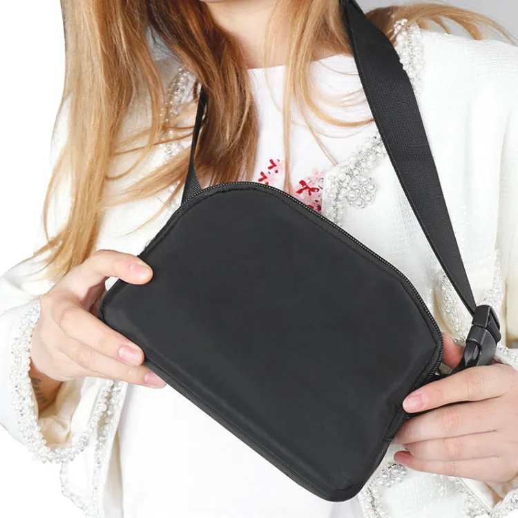 Nylon Waterproof Chest Bag Outdoor Sports Pocket Running Mobile Phone Bag(White)
