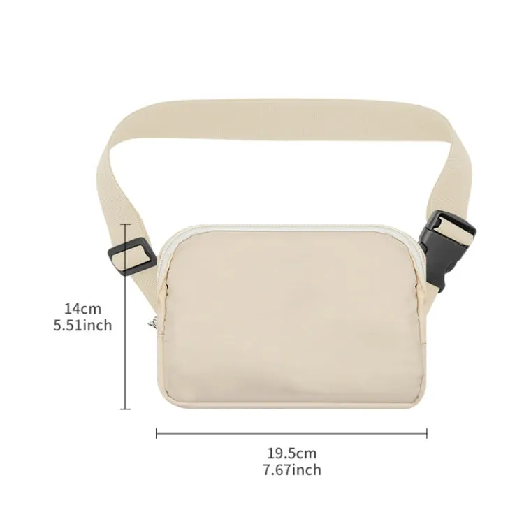 Nylon Waterproof Chest Bag Outdoor Sports Pocket Running Mobile Phone Bag(White)
